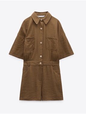 Zara Short Sleeve Romper Size Small
